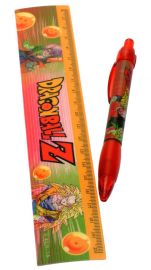 SET PENNA A SFERA + RIGHELLO DRAGON BALL 2