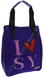 BORSA SHOPPER VERTICALE SWEET YEARS I LOVE 6213 VIOLA