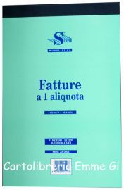 FATTURE 1 ALIQUOTA 33 MODULI 3 COPIE AUTORIC. (cm 21,5x14,8) ZA0006