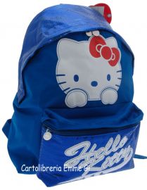 ZAINO AMERICANO HELLO KITTY SHINE 39000 AZZURRO