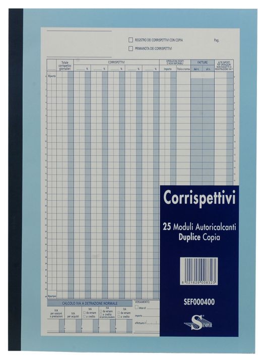 Registro Dei Corrispettivi 2 Copie