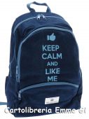 ZAINO KEEP CALM TEEN 38364 BLU