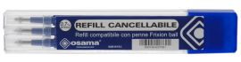 REFIL OSAMA 3pz. (Compatibile FRIXION) BLU 22769