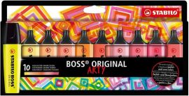 EVIDENZIATORI STABILO BOSS ARTY 10PZ WARM COLORS 57778