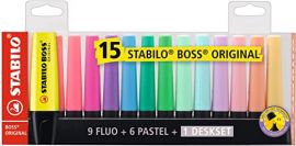 EVIDENZIATORI STABILO FLUO 15 COLORI 51747